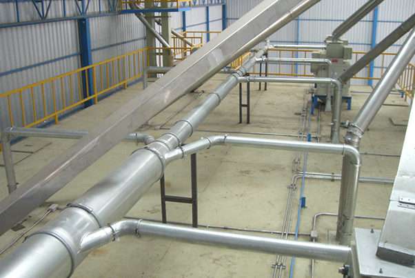 Nordfab Quick-Fit Ducting installed in a facility.