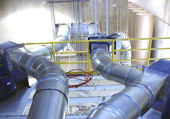 Nordfab Ducting installation at a paper and packing product manufacturing facility. 