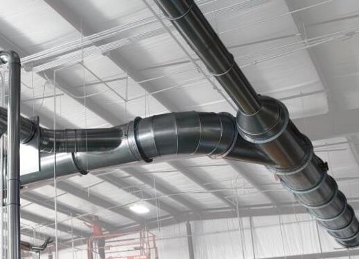 Ductwork system for paint manufacturing.