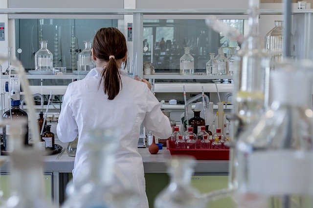 A lab technician working on pharmaceutical manufacturing.