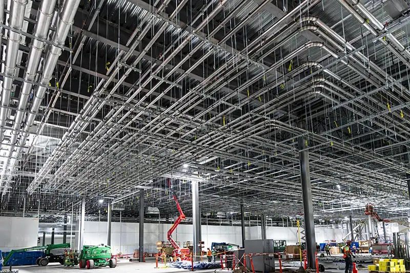 Nordfab Ducting System in a large scale LG battery facility