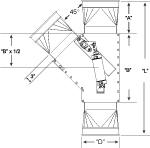 Nordfab Ducting SD Auto Diverter Valve dimensions