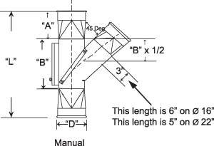 Nordfab Ducting Quick-Fit Manual Diverter Valve