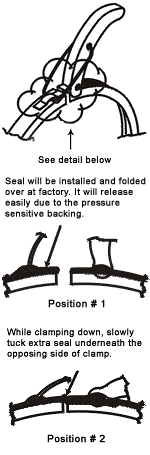 Nordfab Ducting Duct Clamp dimensions