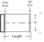 Nordfab Ducting Hose Adapter dimensions