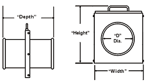 Nordfab Ducting NFMES Manual Blast Gate