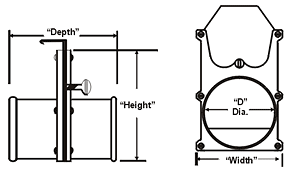 Nordfab Ducting Manual Blast Gate dimensions