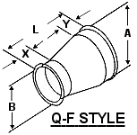 Nordfab Ducting Quick-Fit Reducer