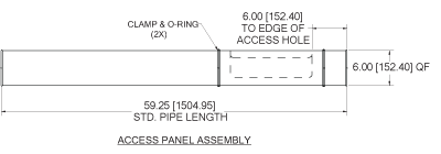 Nordfab Ducting Sliding Access Panel dimensions
