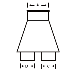 Nordfab Ducting Round Suction Hood dimensions