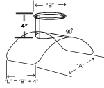 Nordfab Ducting Tap In dimensions